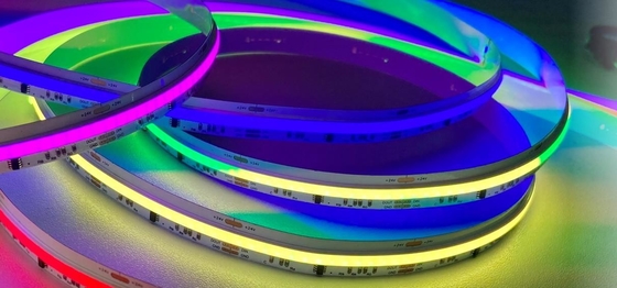एलईडी COB एड्रेसेबल RGB स्ट्रिप लाइट हाई परफॉर्मेंस 24V DC