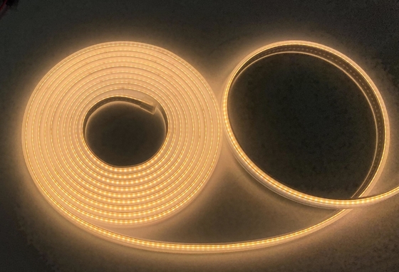 IP68 सिलिकॉन एक्सट्रूज़न वाटरप्रूफ COB LED स्ट्रिप लाइट फ्लेक्सिबल 24V