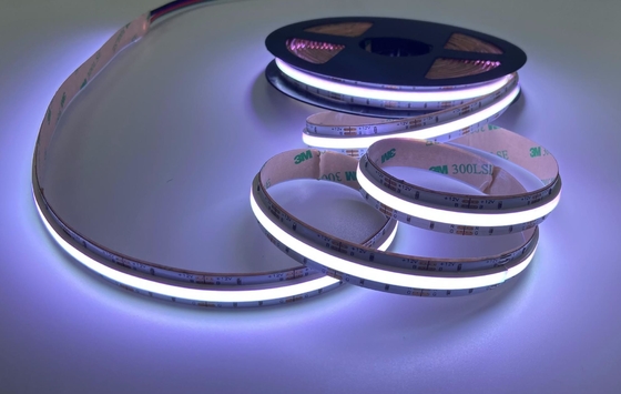 नाइट क्लब केटीवी थिएटर के लिए RGB 12V LED COB स्ट्रिप 15w 12mm 1008 चिप्स;