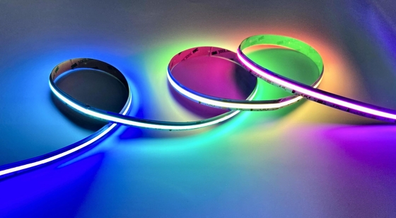 24V एड्रेसेबल COB LED स्ट्रिप RGB IP20 डॉट फ्री एलईडी स्ट्रिप