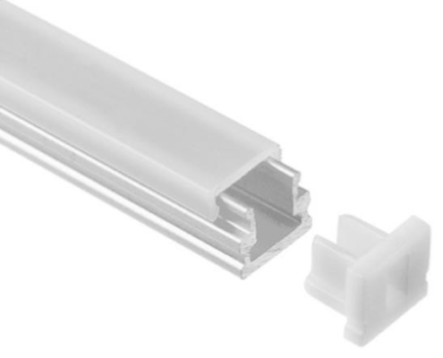 फ्लश माउंट एल्युमिनियम एलईडी एक्सट्रूज़न चैनल 8x7.8mm डबल-एनोडाइज्ड के साथ