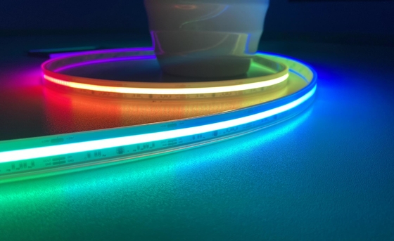 24V COB LED पिक्सेल स्ट्रिप लाइट IP65 वाटरप्रूफ RGB पिक्सेल टेप